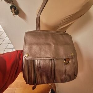 Fossil Morgan Metallic Gold Traveler Crossbody